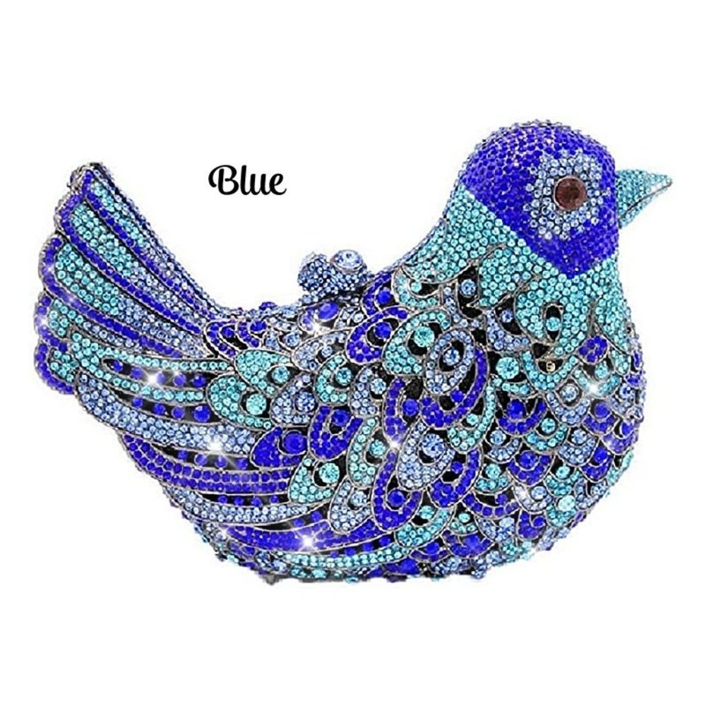 NWT Sparkling Bling Swarovski Crystal Rhinestone Bird Clutch Purse + FRE… - Picture 4 of 17